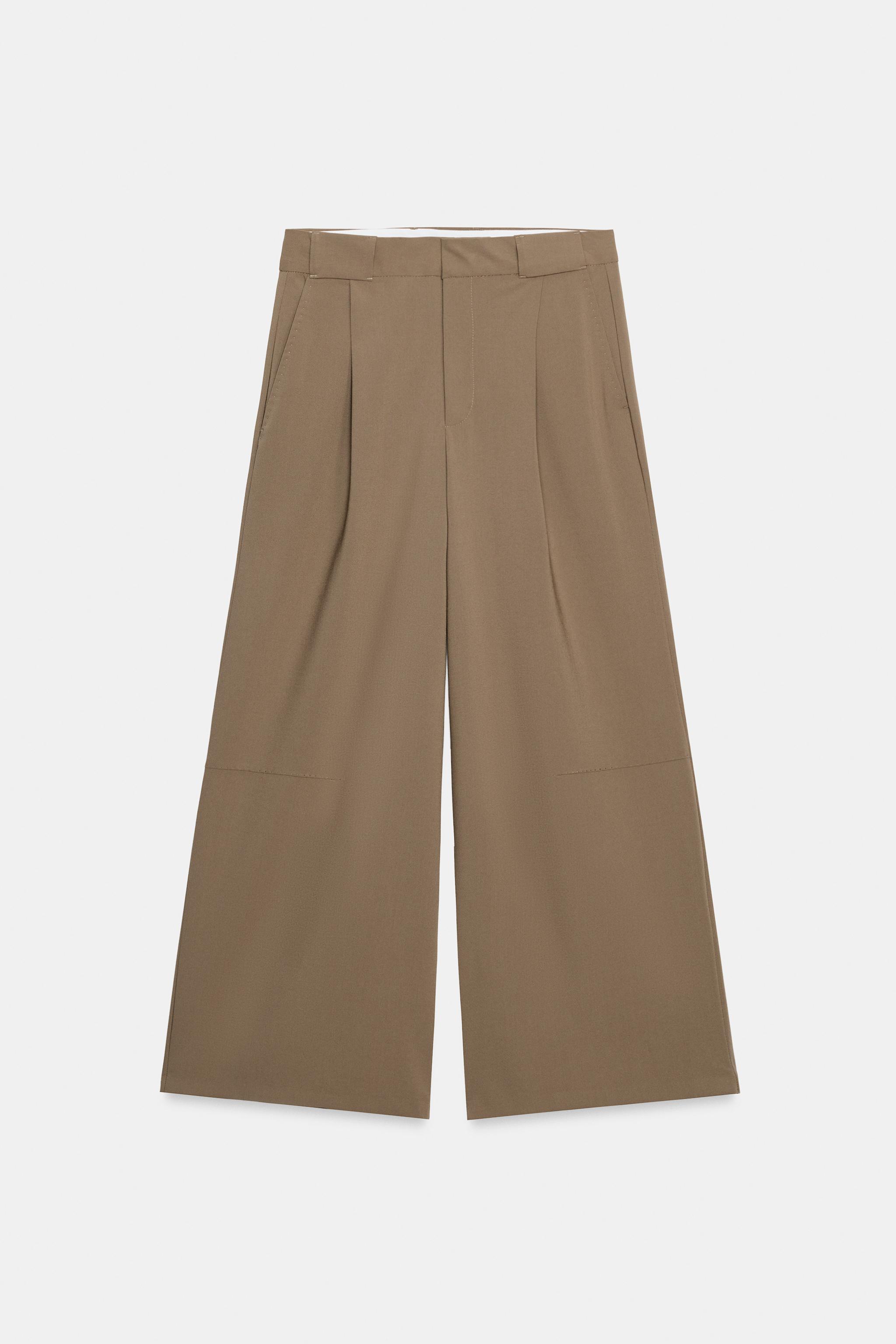 Zara DİKİŞ DETAYLI PİLİLİ PANTOLON görsel 7