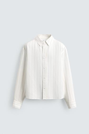 IRREGULAR STRIPE FLOWING SHIRT - striped by Zara