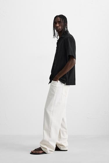 STRIPED JACQUARD SHIRT - Black by Zara - Image 3