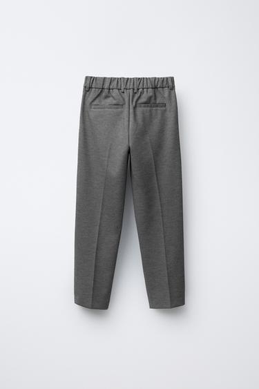 Zara COMFORT SUIT PANTS - Mid-gray