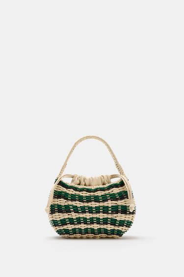 BOLSO RÍGIDO DE MANO - Verde de Zara