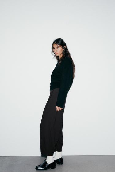 CHECK TROUSERS WITH DARTS - Grey by Zara