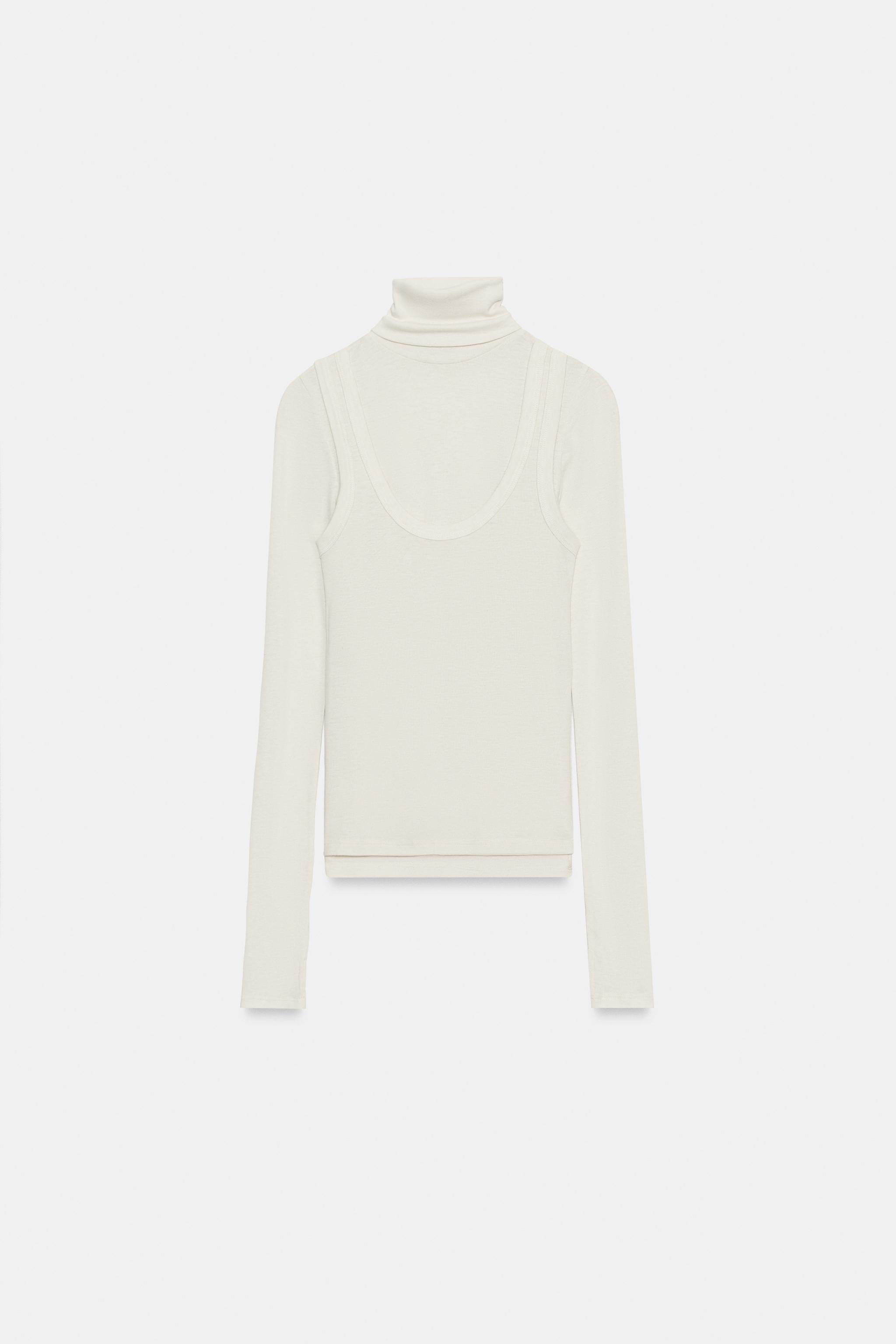 DOUBLE-LAYER EFFECT T-SHIRT