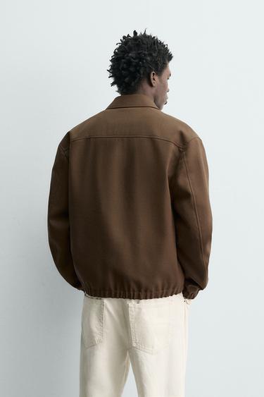 100% WOOL REGULAR FIT JACKET - Brown by Zara - Image 2
