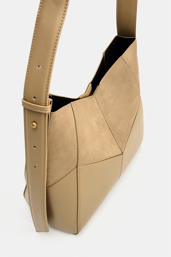 SAC PORTÉ ÉPAULE COMBINÉ - SABLE/MARRON de Zara - Image 6