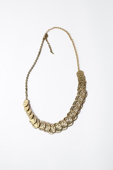 CINTURÓN CADENA PIEZAS METÁLICAS - Dorado de Zara