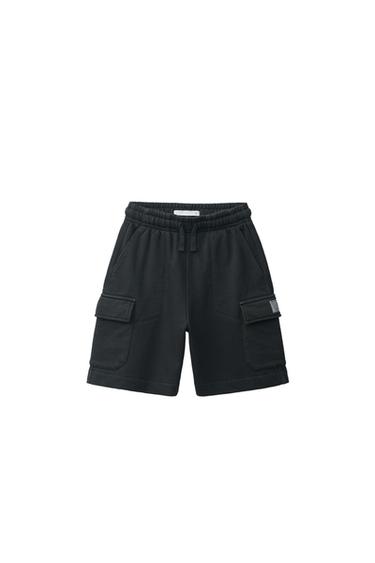 BERMUDA FELPA CARGO - Carbón de Zara