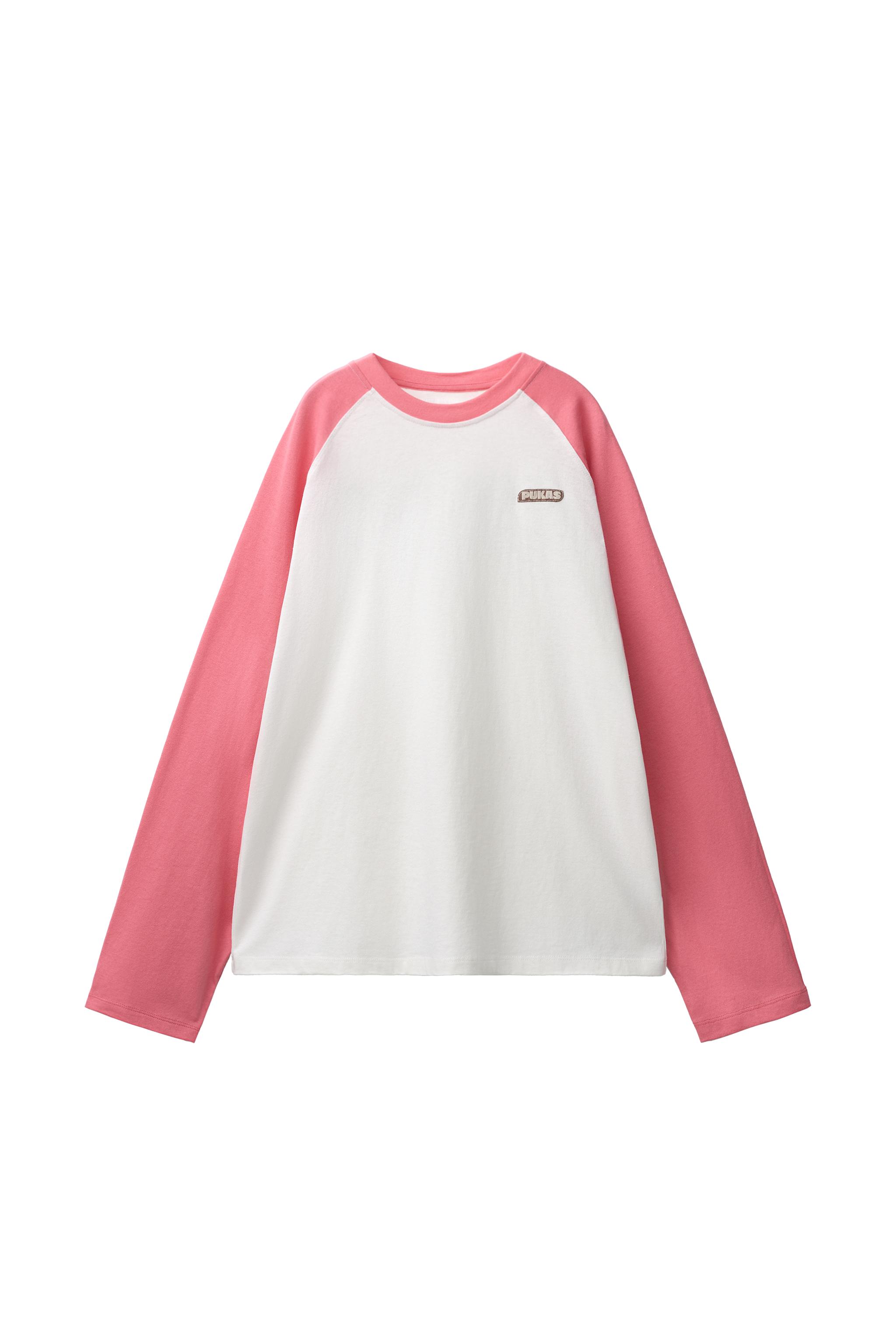 ラグランスリーブ PUKAS SURF Tシャツ - ピンク/ホワイト | ZARA Japan