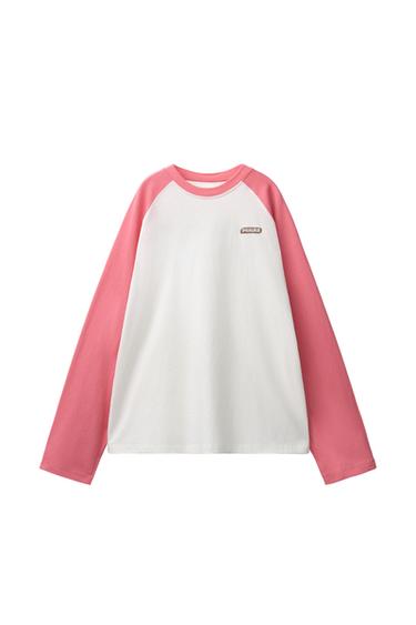 CAMISETA MANGA RANGLÁN PUKAS SURF - Rosa / Blanco de Zara
