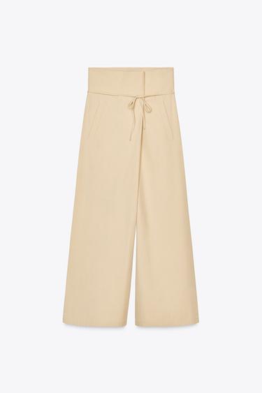 HIGH WAIST TROUSERS - camel by Zara - Image 4