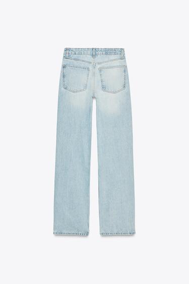 MID-RISE WIDE-LEG TRF JEANS - Light blue by Zara - Image 6