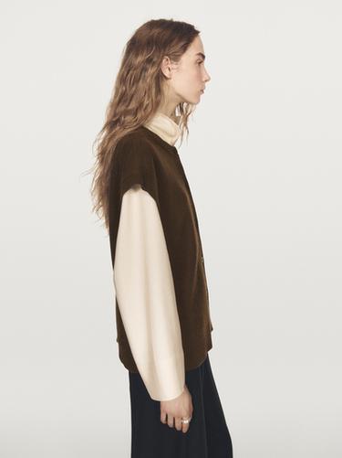 Zara Crew neck knit vest - Chocolate