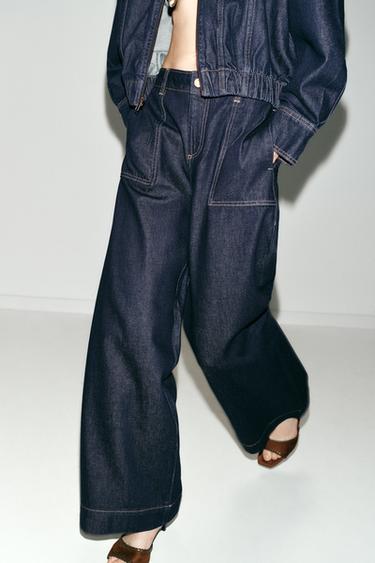 JEANS Z1975 WIDE LEG TIRO MEDIO - Azul de Zara