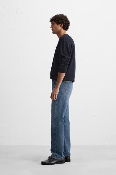 PULL BASIQUE EN MÉLANGE DE VISCOSE - Bleu marine de Zara - Image 3