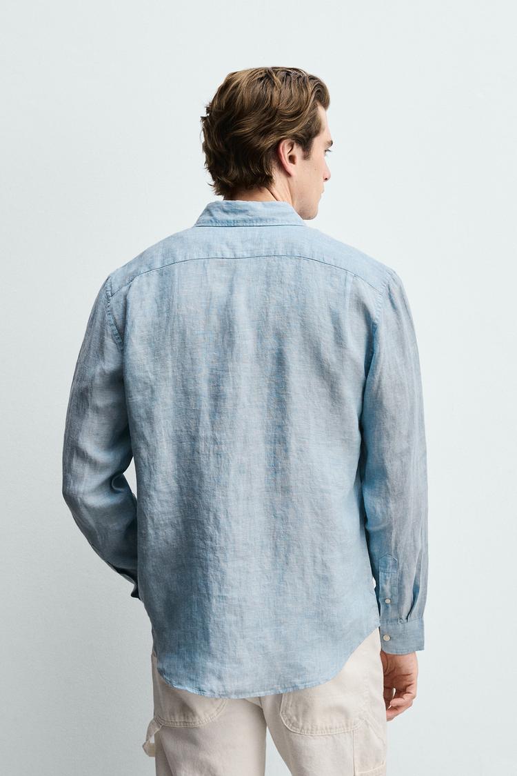 Camisa de lino 100% corte regular 3