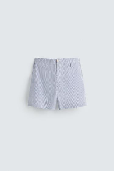 STRIPED BERMUDA SHORTS LIMITED EDITION - Sky blue by Zara - Image 7