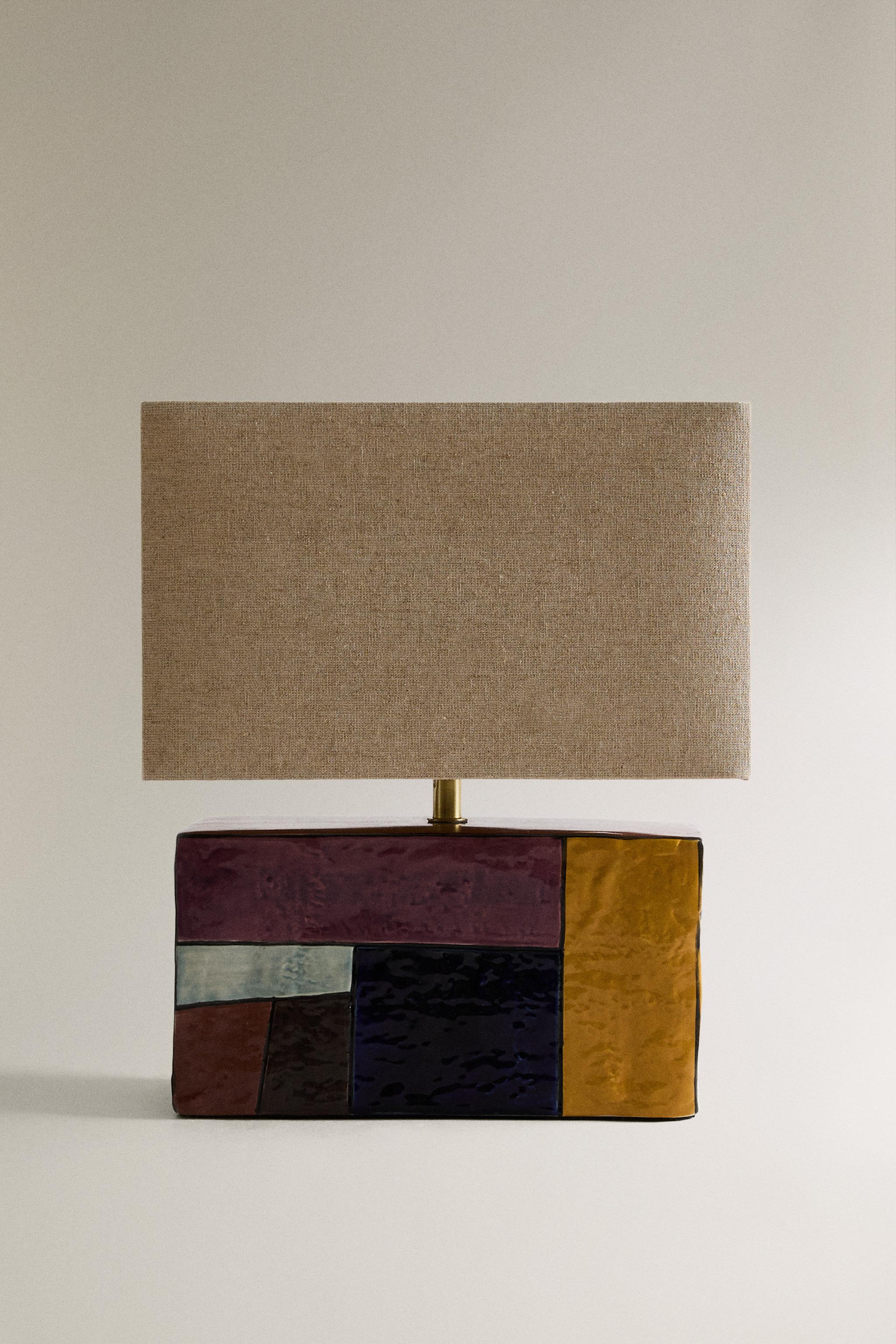 TABLE LAMP WITH A MOSAIC BASE X COLLAGERIE - Dark purple | ZARA