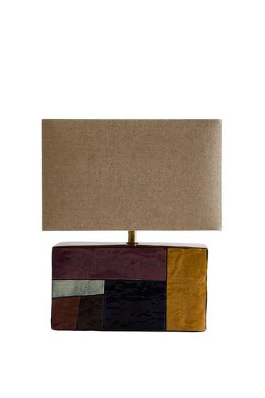 Zara TABLE LAMP WITH MOSAIC BASE X COLLAGERIE - Dark purple