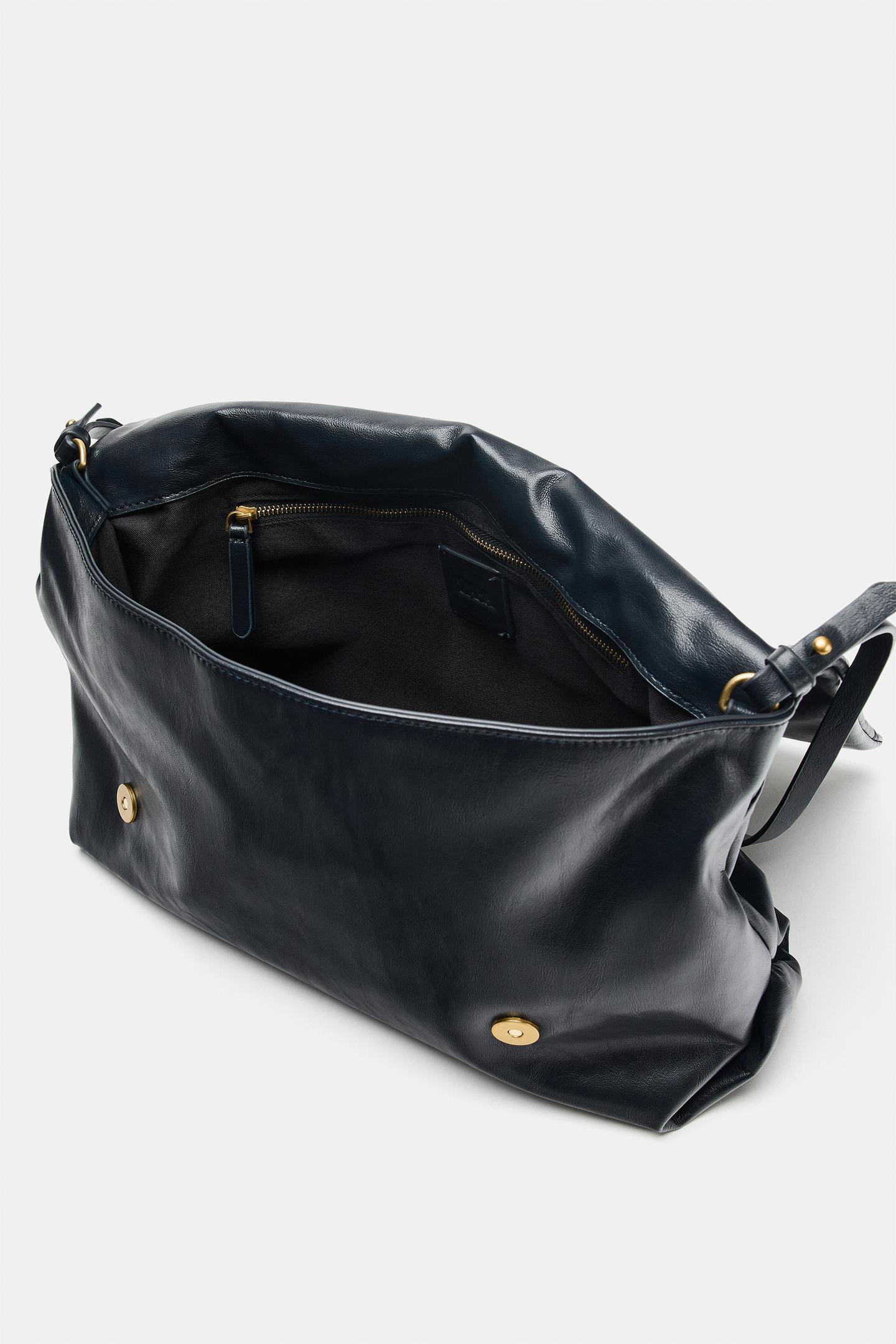 Женская сумка Zara Maxi Envelope Crossbody, цвет: Синий — фото 6
