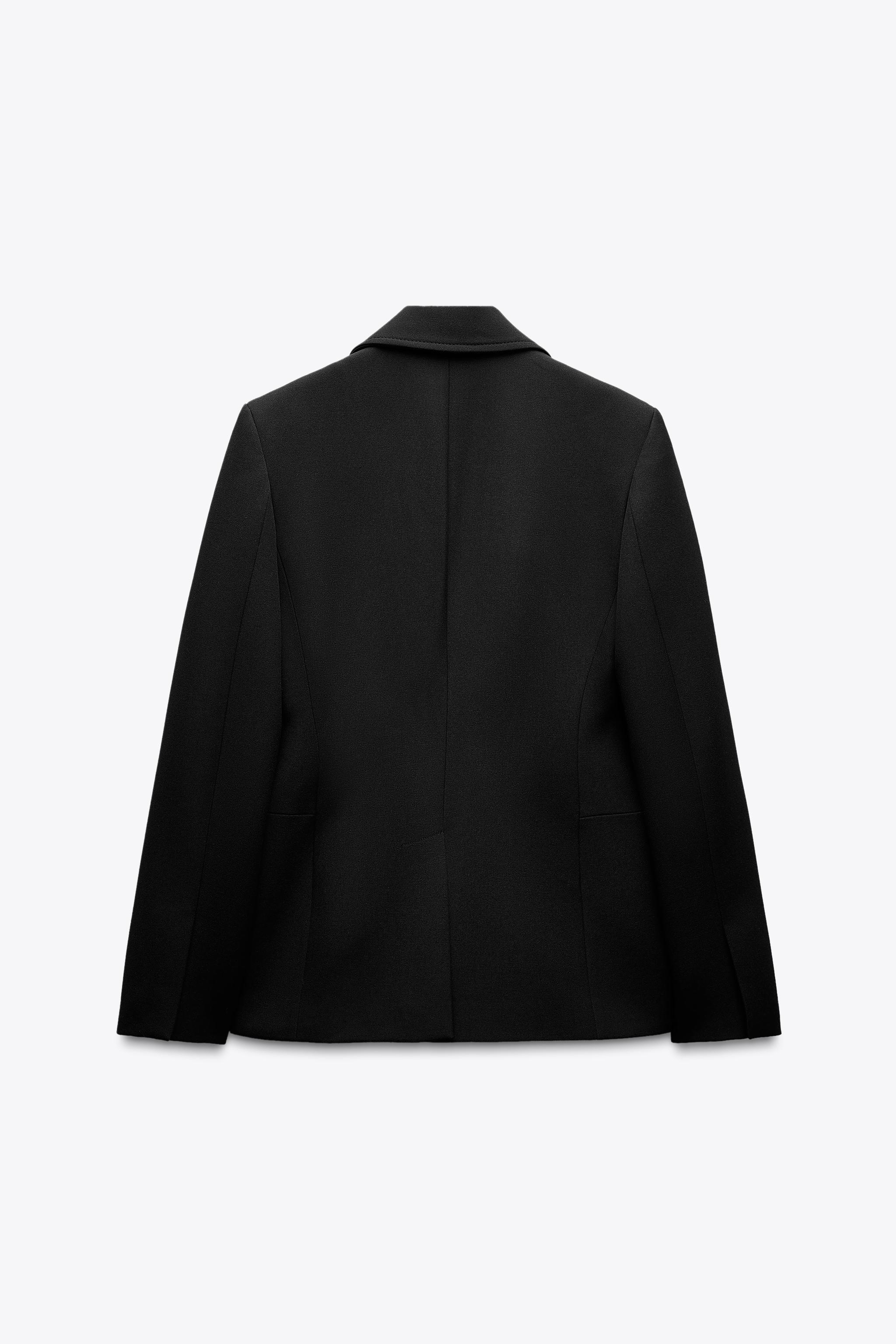 ZARA パデッドショルダー テイラードブレザー ジャケット