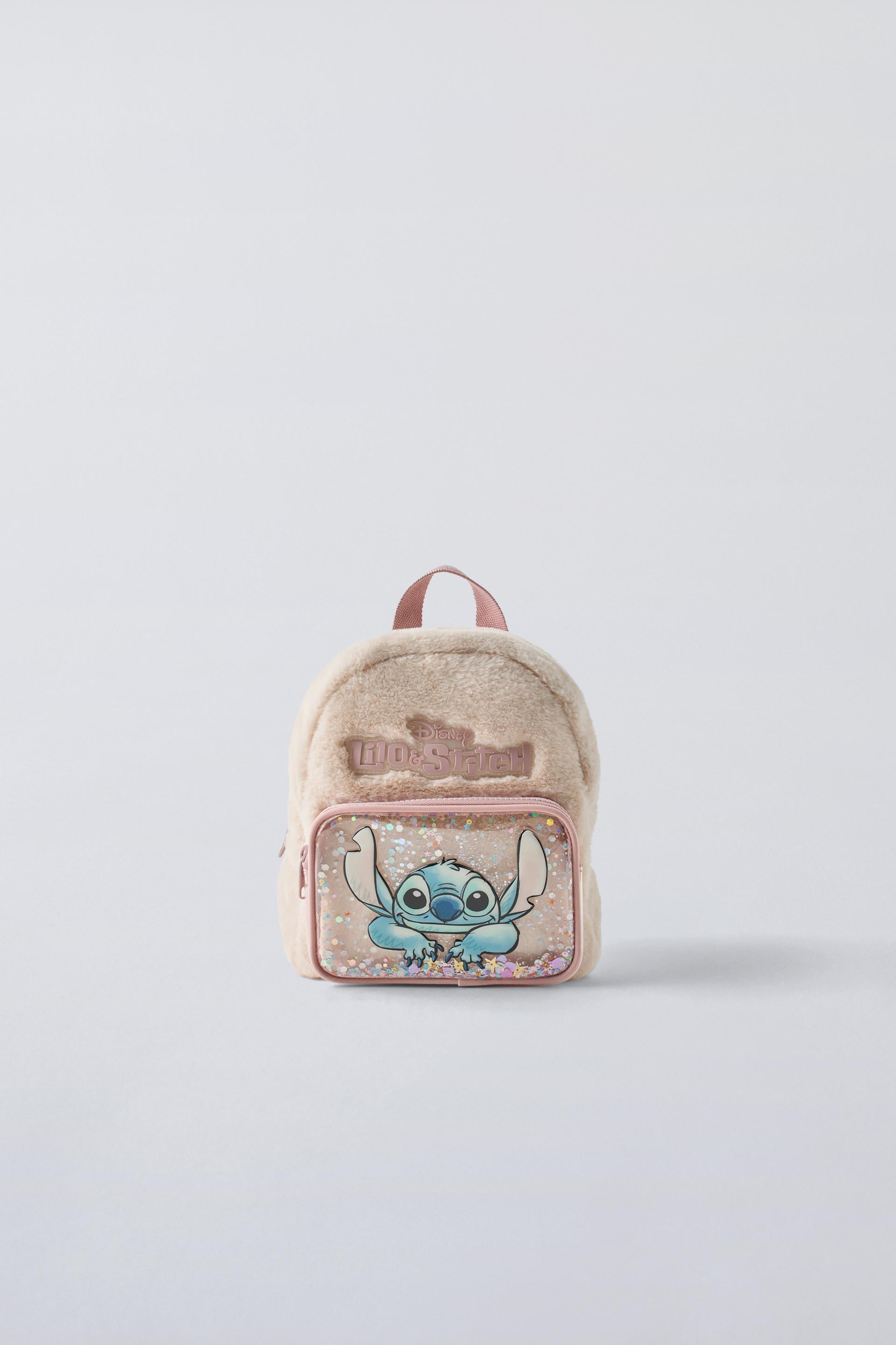 KIDS LILO STITCH DISNEY FAUX FUR MINI BACKPACK Ecru White ZARA India