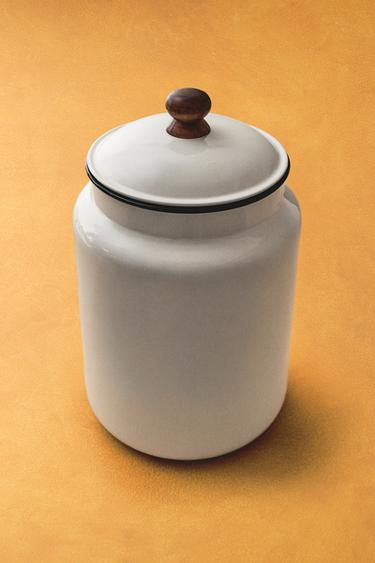 LARGE ENAMELLED JAR FOR PETS TREATS - White by Zara - Image 5