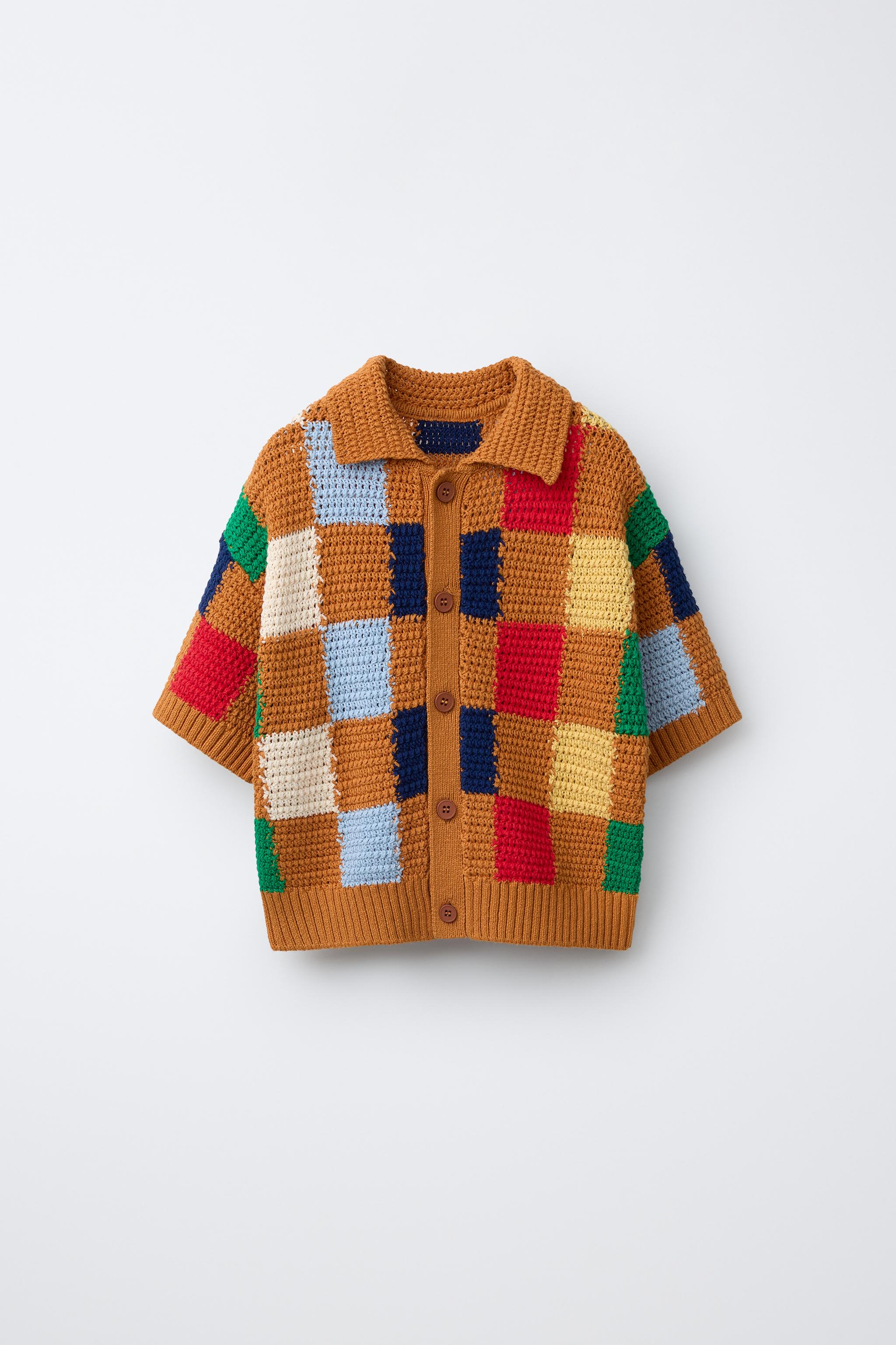 PLAID KNIT SHIRT