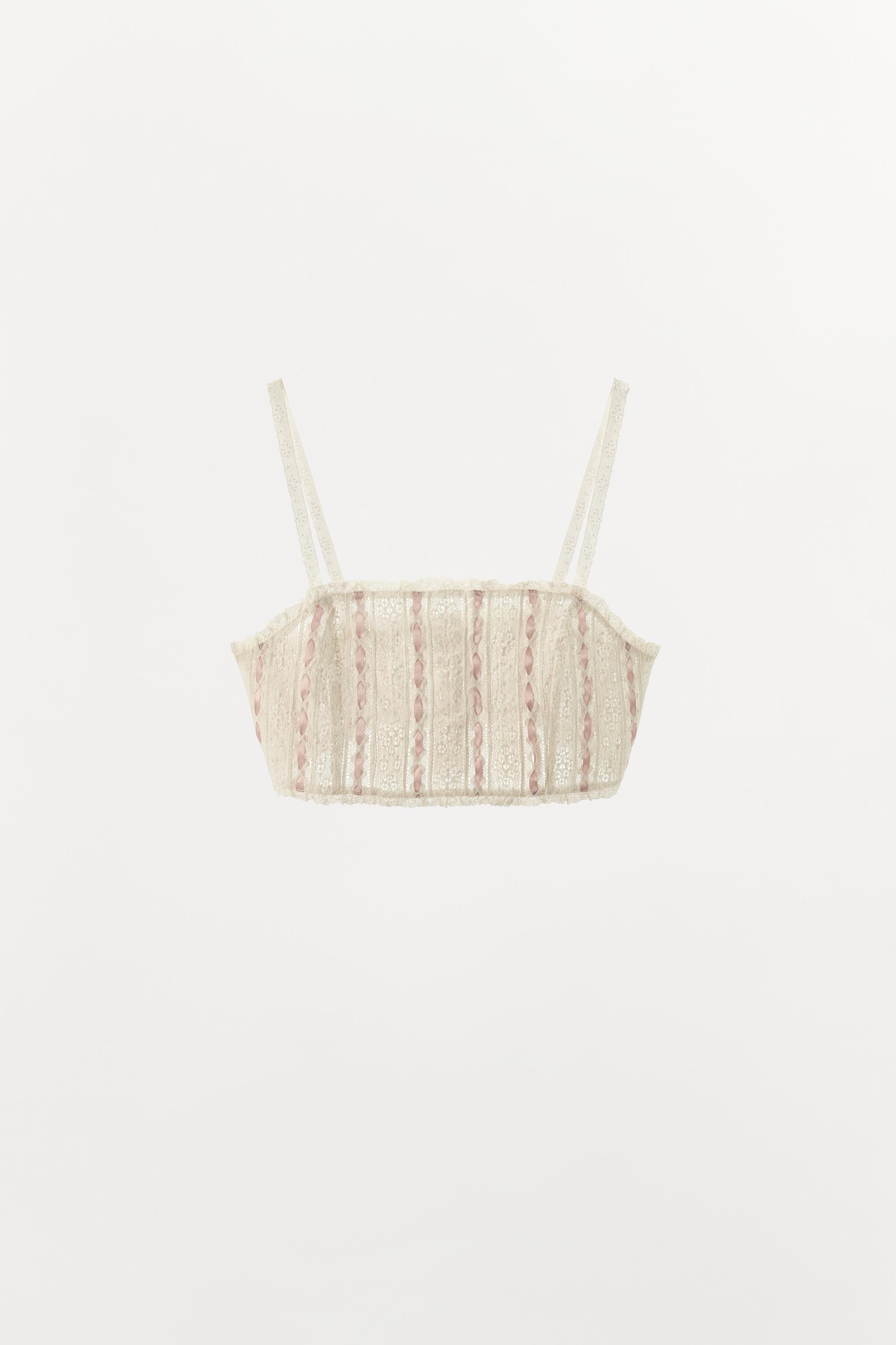 CONTRAST BOW CROP TOP