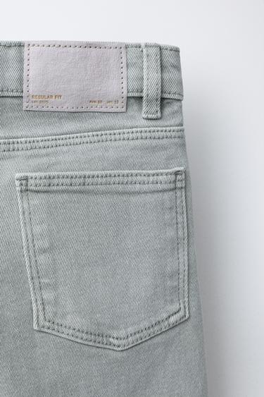 TWILL STRAIGHT-LEG TROUSERS - Blue / Green by Zara - Image 3