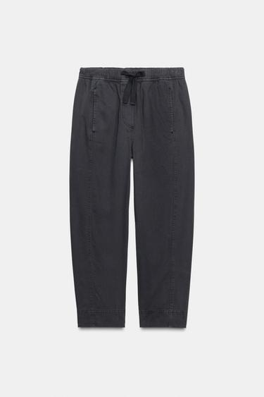 PANTALÓN CINTURA ELÁSTICA - Gris de Zara