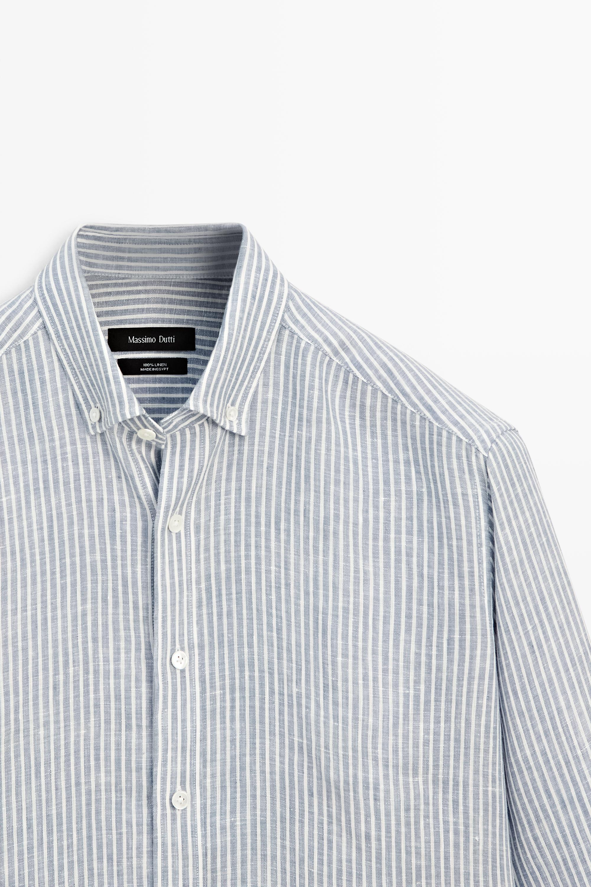 100% linen striped shirt