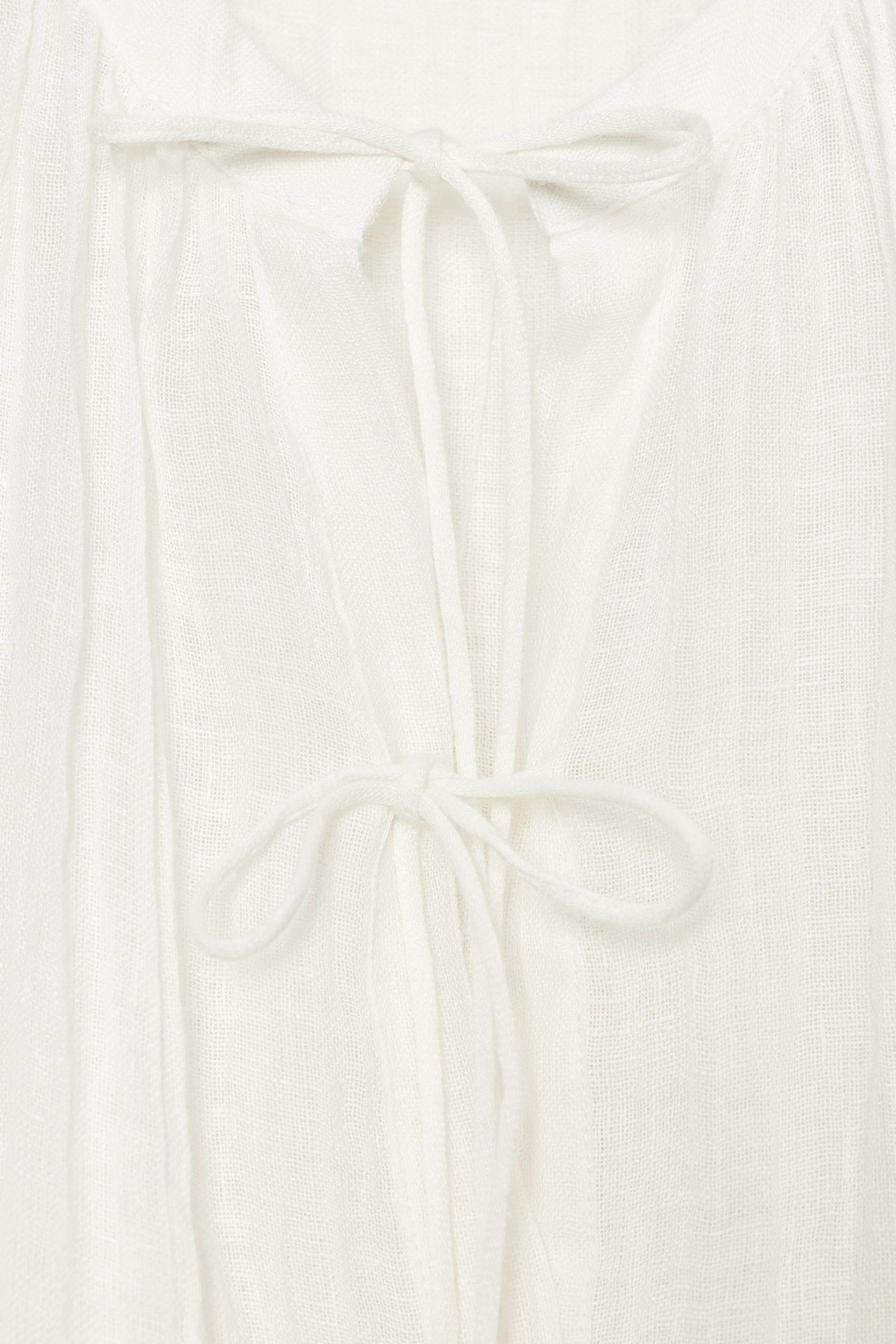 ZW COLLECTION LINEN BLOUSE WITH TIES