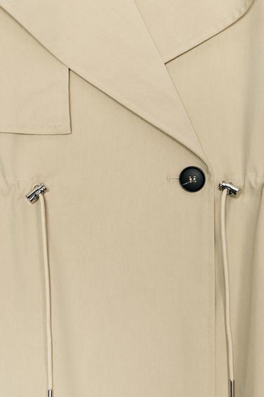 TRENCH COURT À TAILLE AJUSTABLE - Écru / Beige de Zara - Image 9