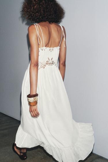 ZW COLLECTION EMBROIDERED DRESS - Ecru by Zara - Image 2