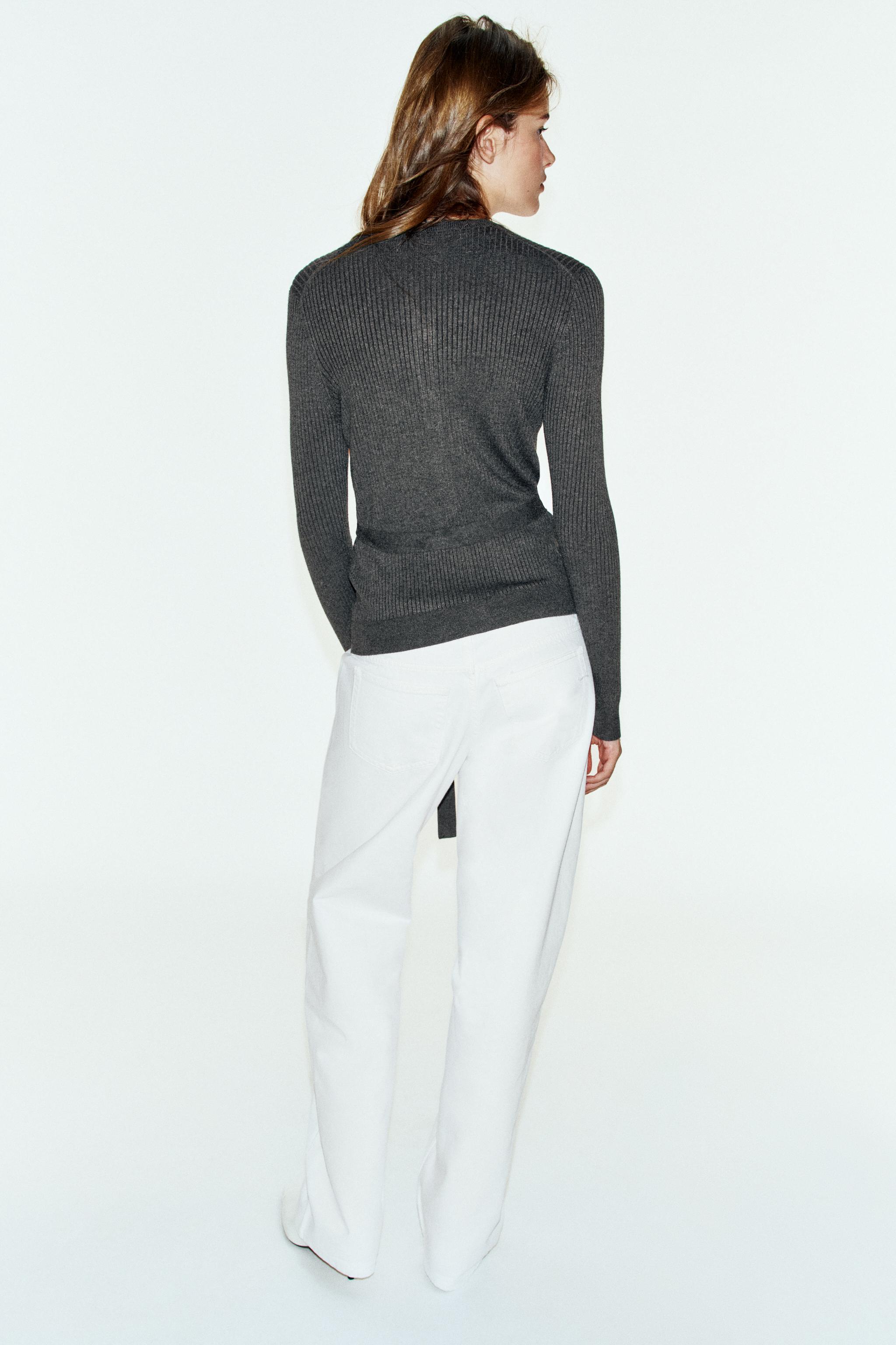 RIB KNIT BELTED CARDIGAN