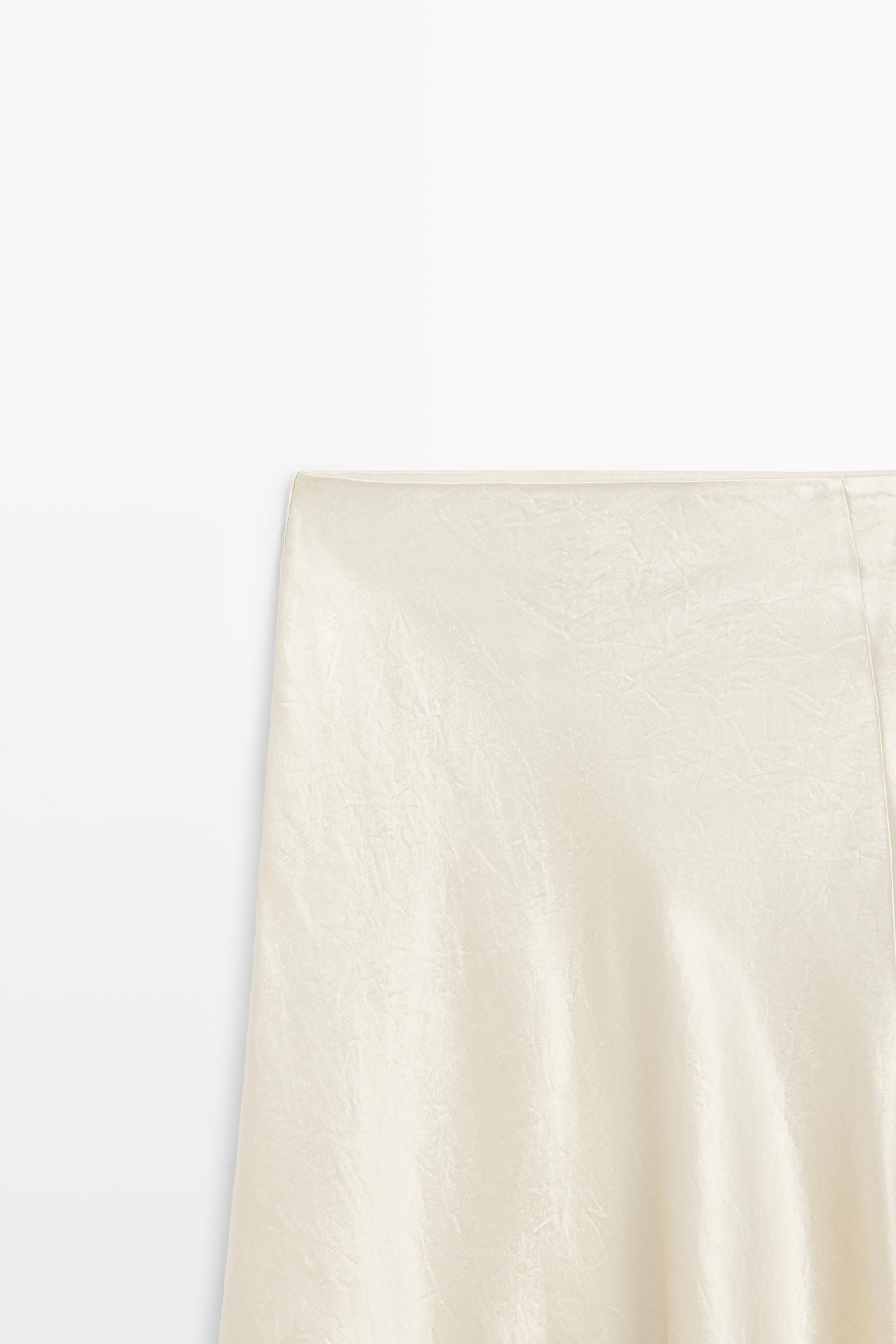 Flowing satin midi skirt - STUDIO
