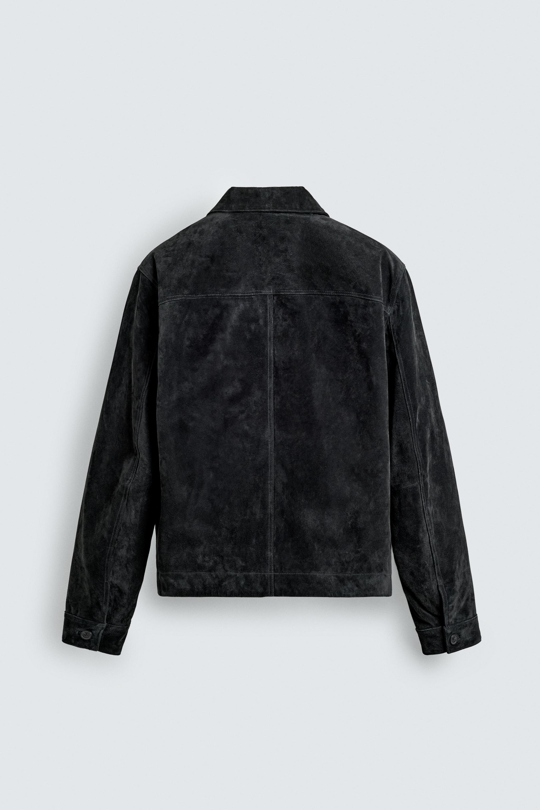 SUEDE LEATHER JACKET - Anthracite Gray | ZARA United States