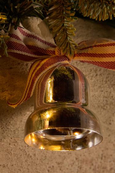 CHRISTMAS LIGHT GARLAND WITH BELLS - Silver by Zara