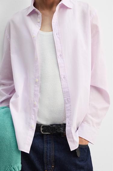 COTTON VOILE SHIRT - Mauve by Zara - Image 6