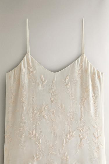 CHEMISE DE NUIT BRODERIES - rose poudré de Zara - Image 1