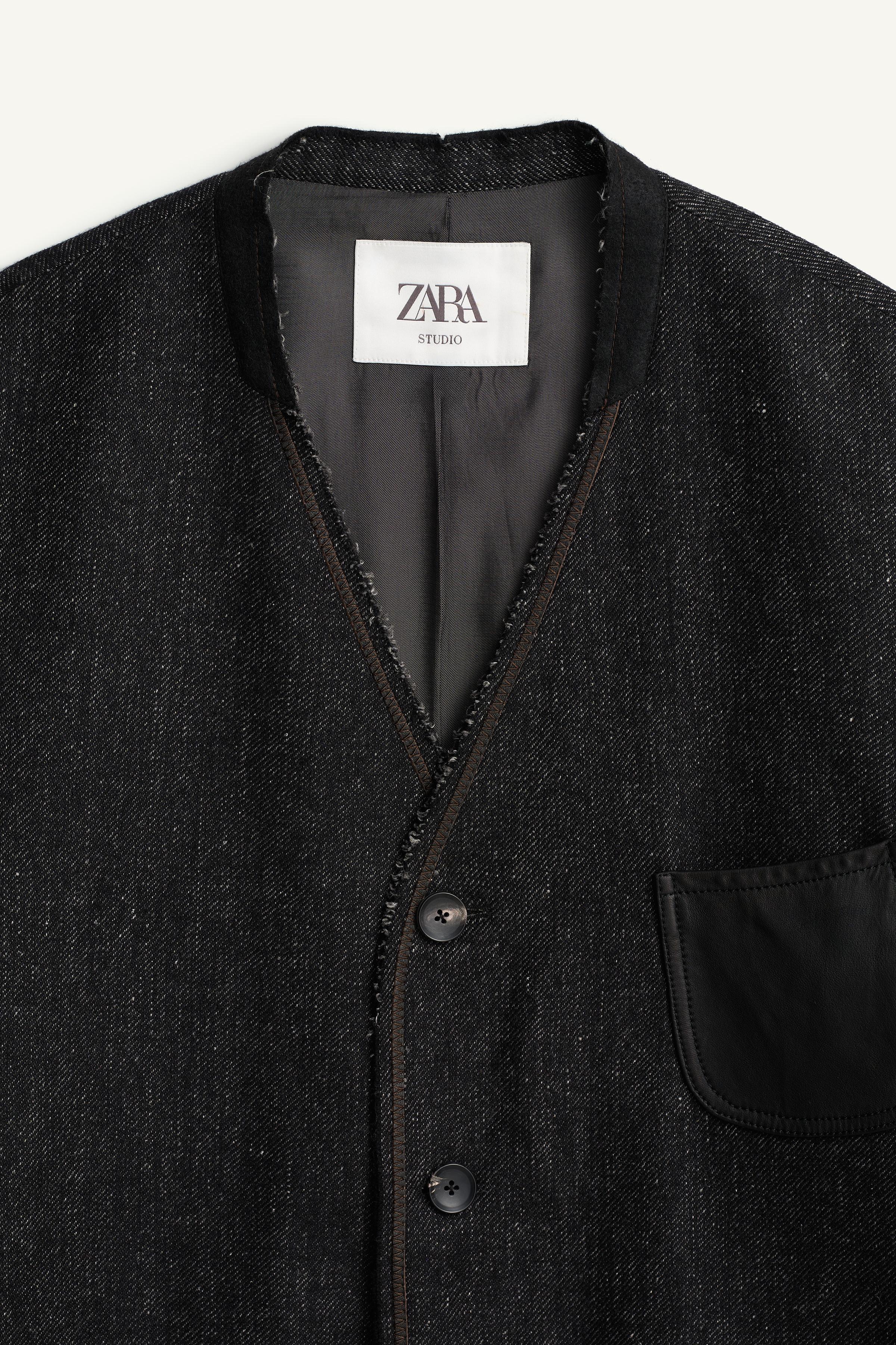 VESTE RELAXED FIT SANS COL