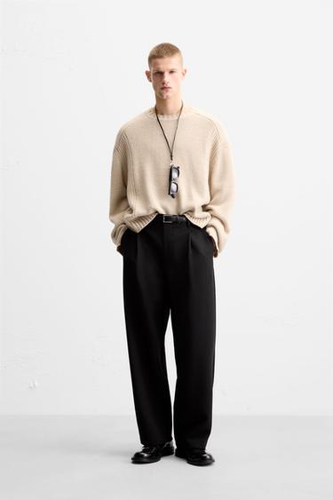 COMBINED TEXTURE SWEATER - Light beige by Zara - Image 0