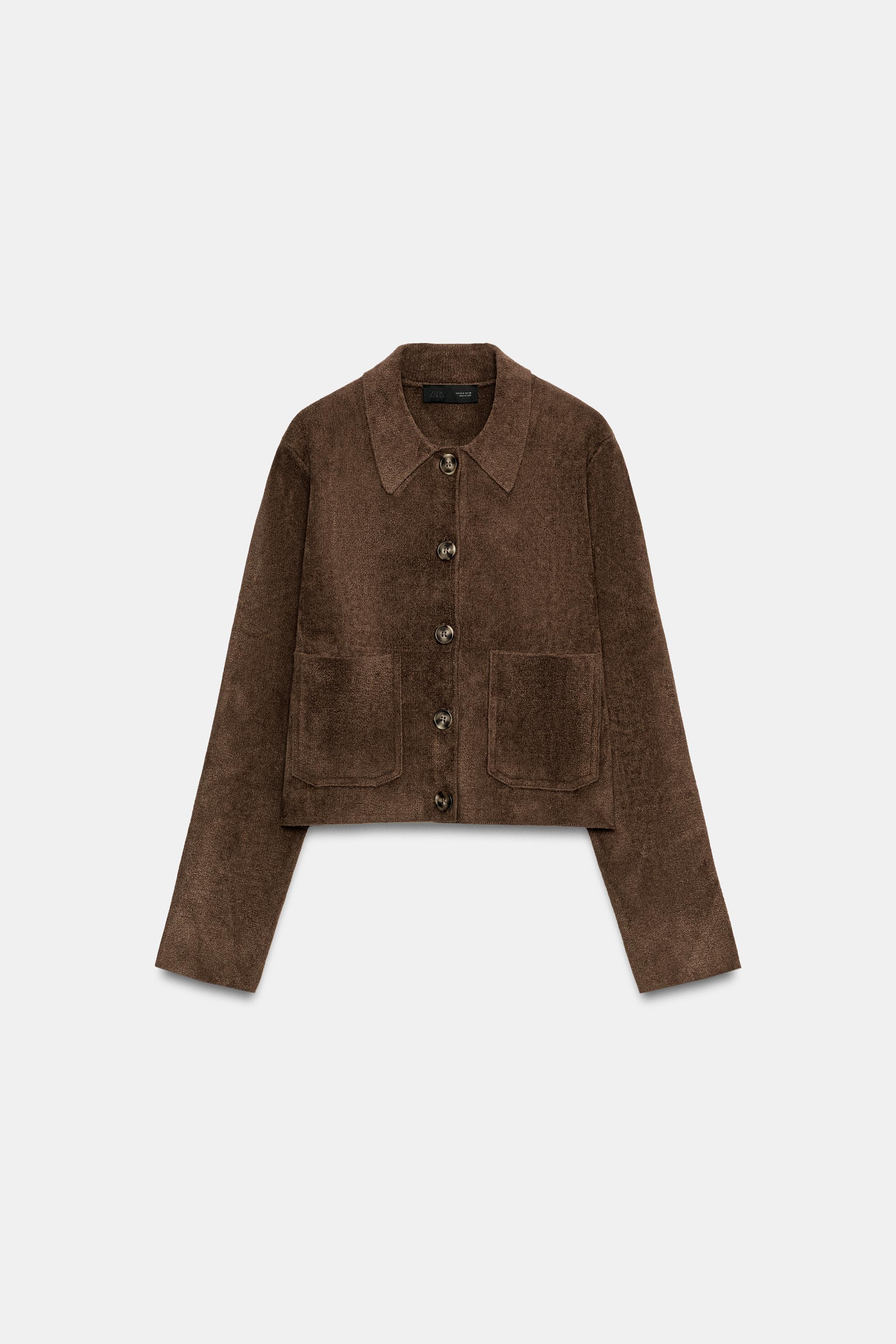 BUTTONED KNIT CARDIGAN - Brandy | ZARA South Africa