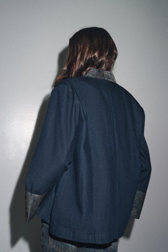 AKROV KIMONO S DENIM EFEKTEM - Modr od Zara - Obrzek 6