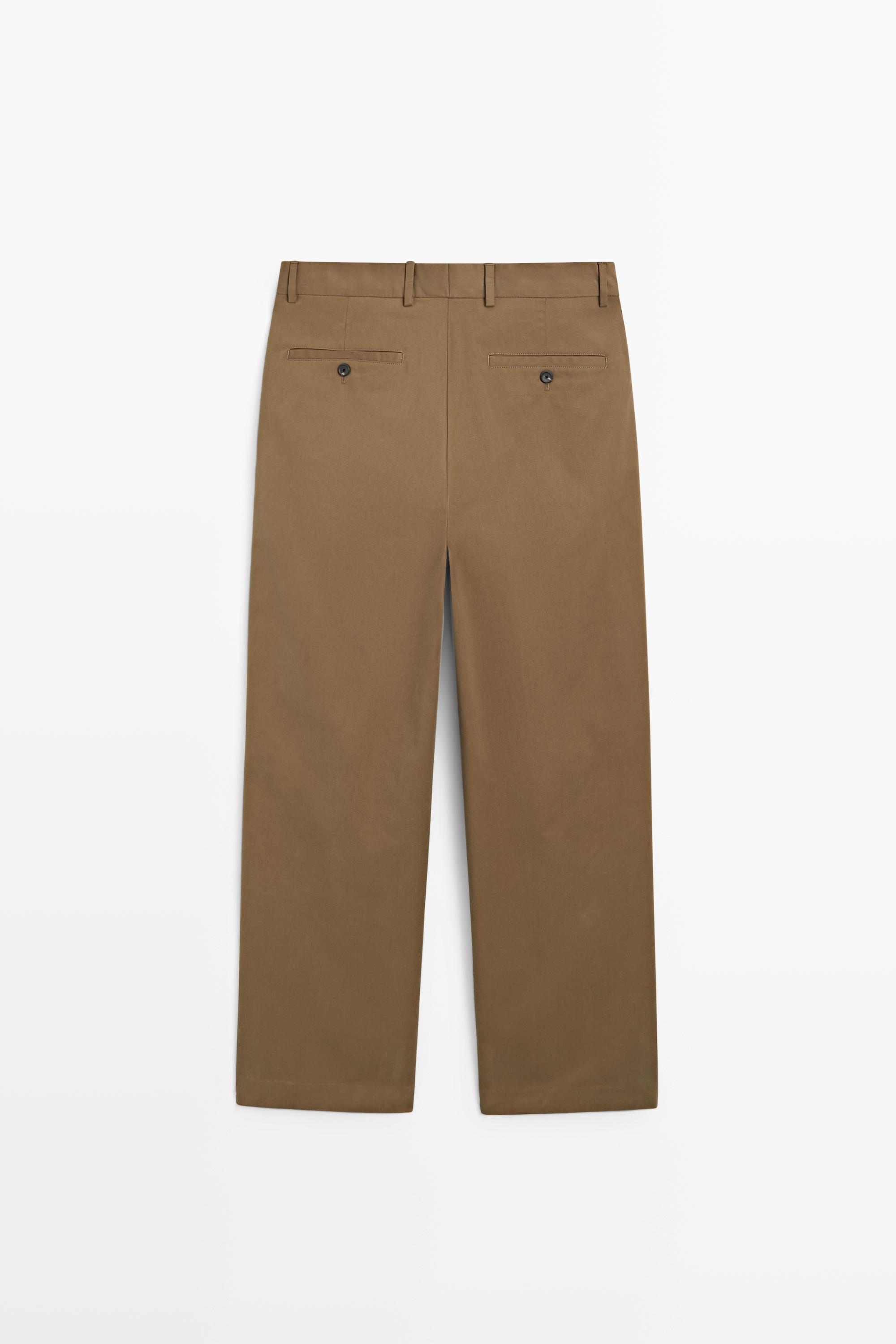 Pantalon relaxed fit en coton mélangé