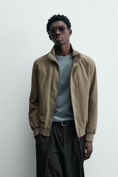 Zara WATER REPELLENT TECHNICAL JACKET - Brown