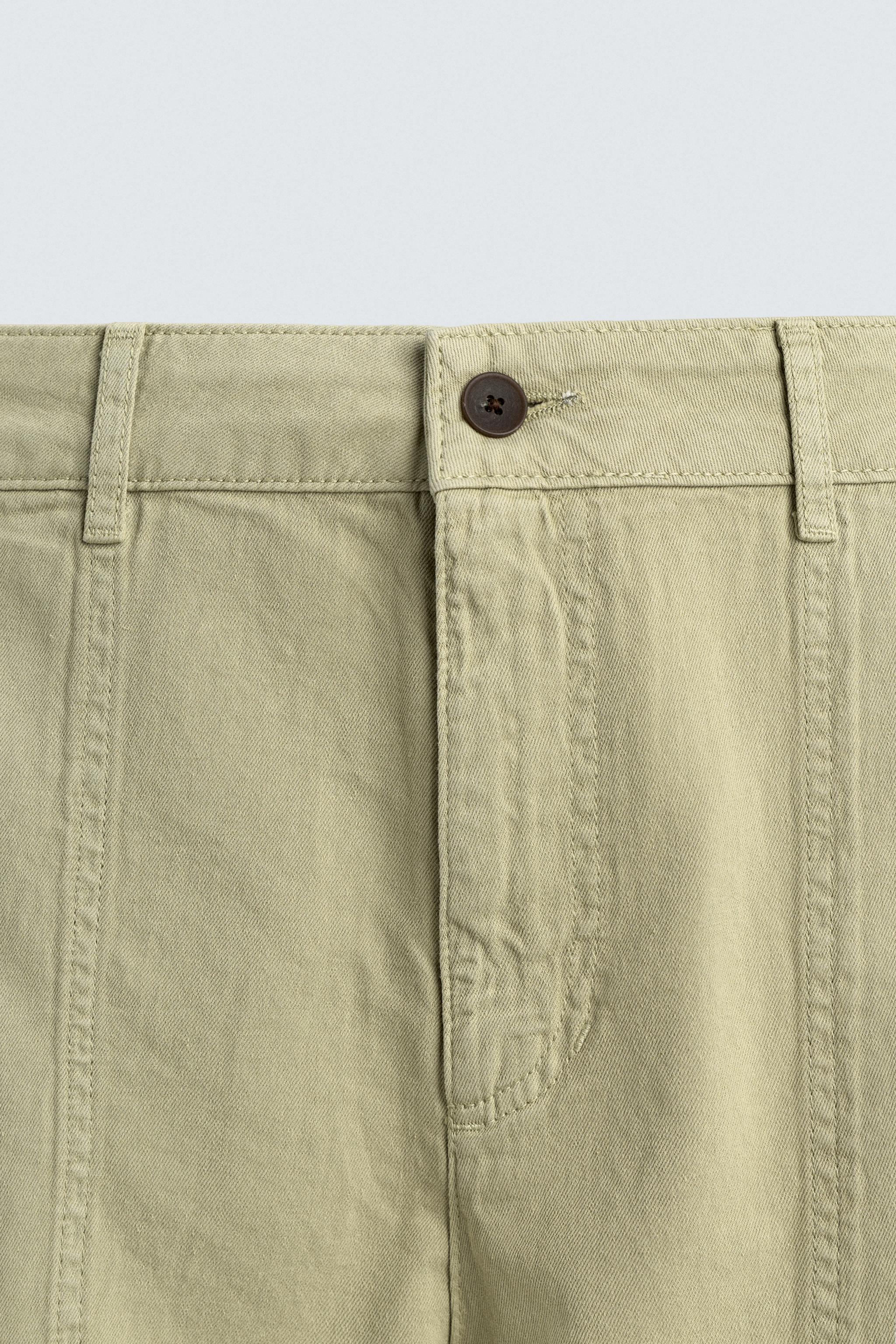 WASHED STRAIGHT FIT PANTS