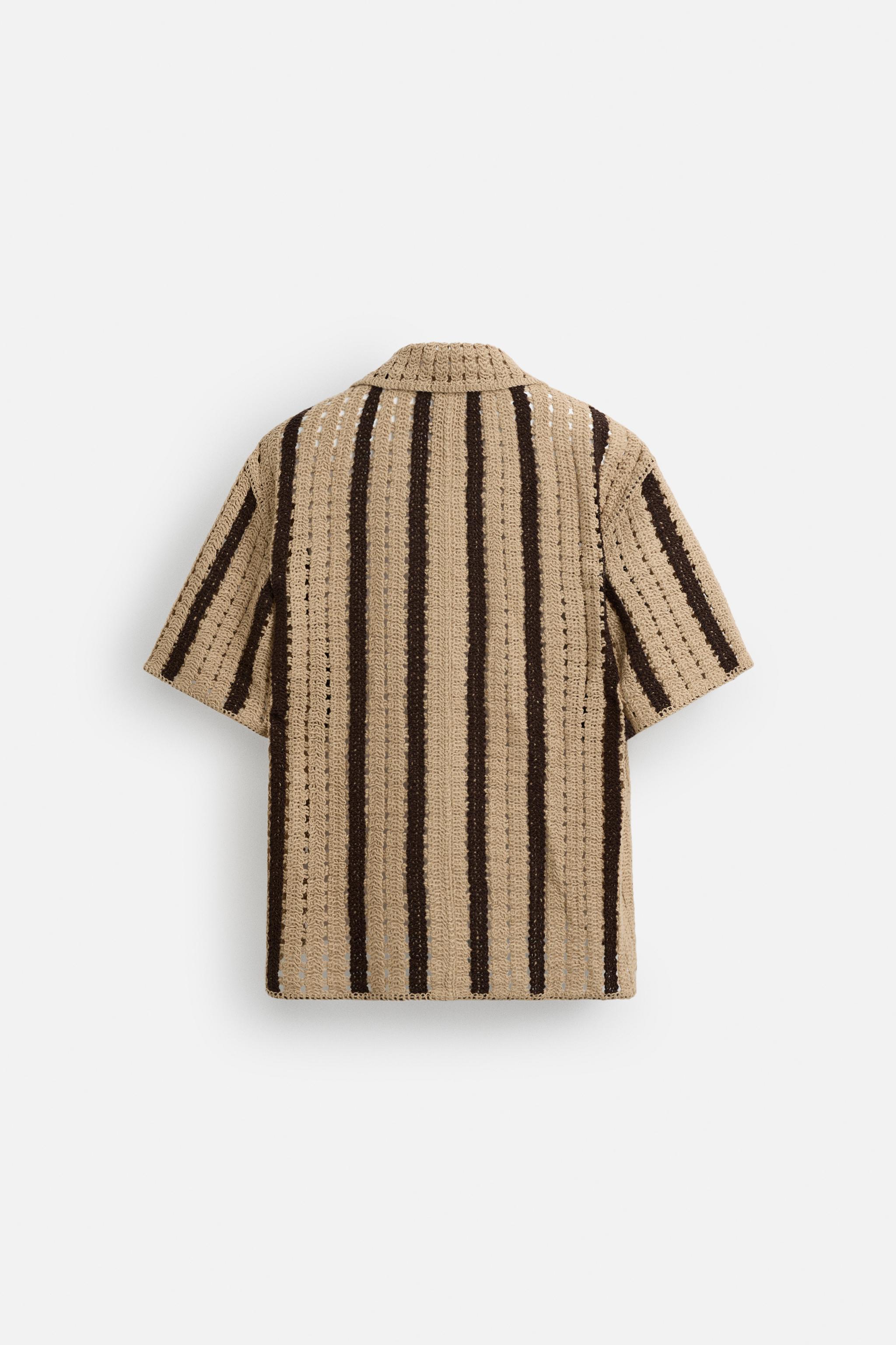 テクスチャー クロシェシャツ - ブルー | ZARA Japan / 日本