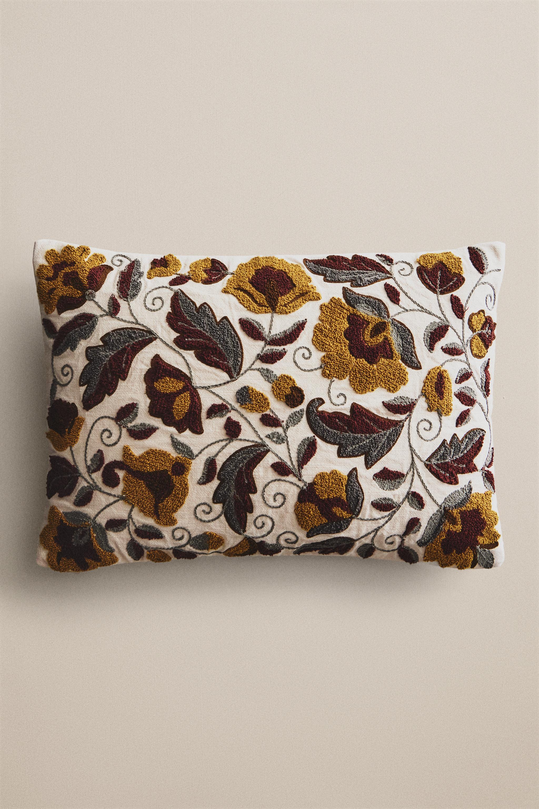 HOUSSE DE COUSSIN TUFTING FLEURS