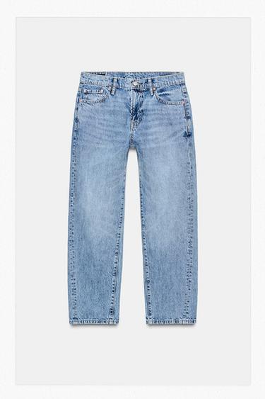 Z1975 CROPPED MID-WAIST JEANS - Mid-blue by Zara